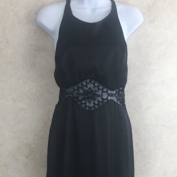 Morgan & Co. by Linda Bernell Black Sleeveless Backless Maxi Dress Size 7/8 - Picture 2 of 11